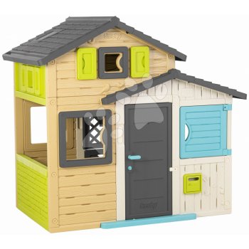 Smoby Přátel v elegantních barvách Friends House Evo Playhouse rozšiřitelný 2 dveře s klíčem 6 oken s UV filtrem 162 cm výška