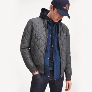 Tommy Hilfiger pánská oboustranná bunda Quilted šedá