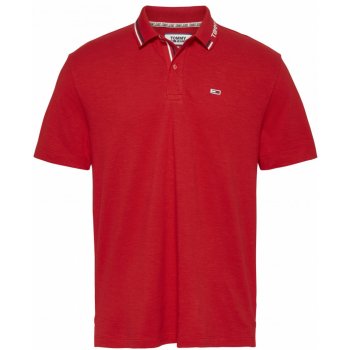 Tommy Hilfiger Tommy Jeans pánské červené polo tričko Tjm Branded Collar