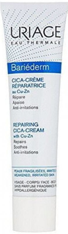 Pohled na Uriage Bariéderm Cica reparativní krém s obsahem mědi a zinku Repairing Cream with Cu-Zn 100 ml