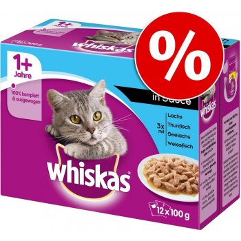 Whiskas 1+ klasický výběr v omáčce 96 x 85 g