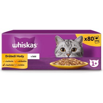 Whiskas 1+ ragú Adult drůbeží výběr v želé 80 x 85 g