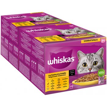 Whiskas Senior 7+ drůbeží výběr v omáčce Kuře drůbež kachna krůta 48 x 85 g