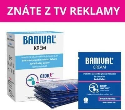 Pohled na Banival krém na balanitidy a balaniopostitidy 10 x 3 ml