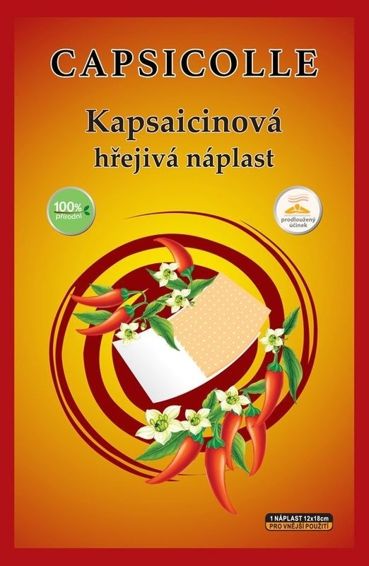 Recenze CAPSICOLLE Kapsaicinová hřejivá náplast 12 x 18 cm 1 ks