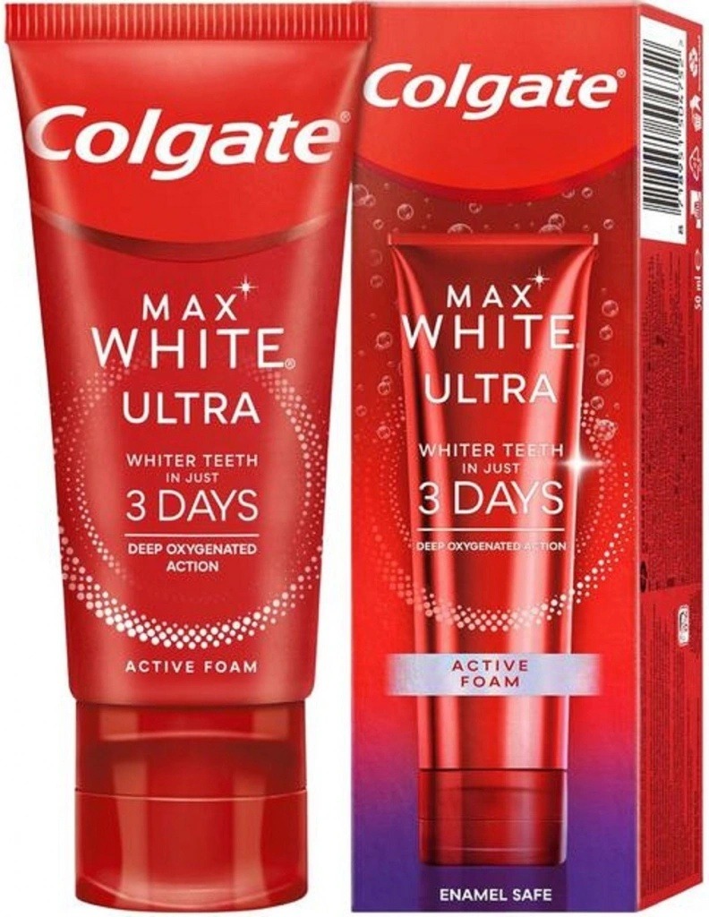 Ostestováno: Colgate Bělicí Max White Ultra Active Foam 50 ml