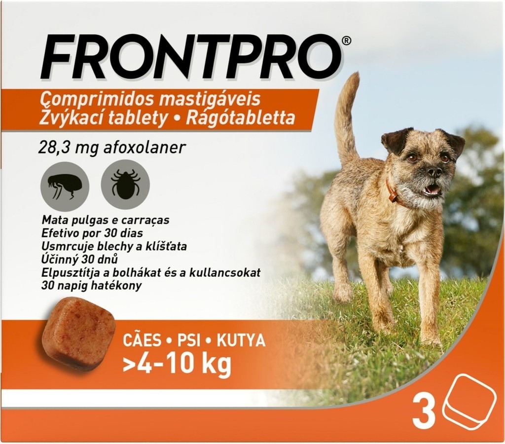 Recenze Frontpro 4 - 10 kg 28,3 mg 3 žvýkací tablety