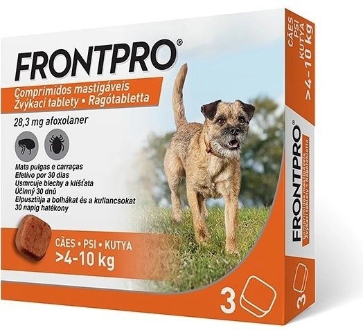 Pohled na Frontpro 4 - 10 kg 28,3 mg 3 žvýkací tablety