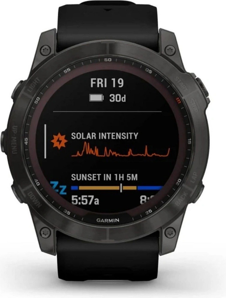 Pohled na Garmin fenix 7X Sapphire Solar