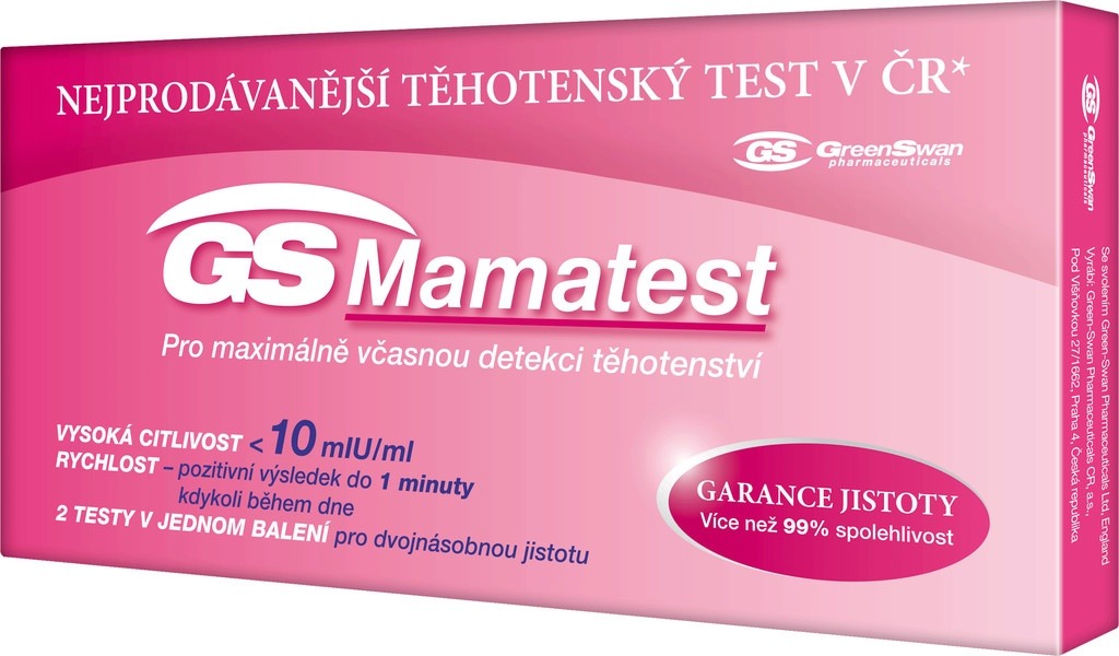 Recenze GS Mamatest 10 těhotenský test 2 ks