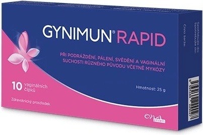 Podívejte se na Gynimun Rapid vaginálních čípky 10 ks