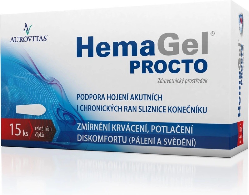 Recenze HemaGel Procto rektální čípky 15 ks