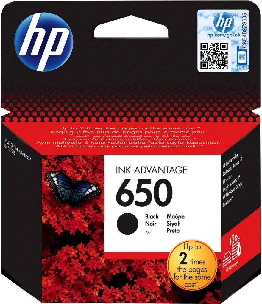 Recenze HP 650 originální inkoustová kazeta černá CZ101AE