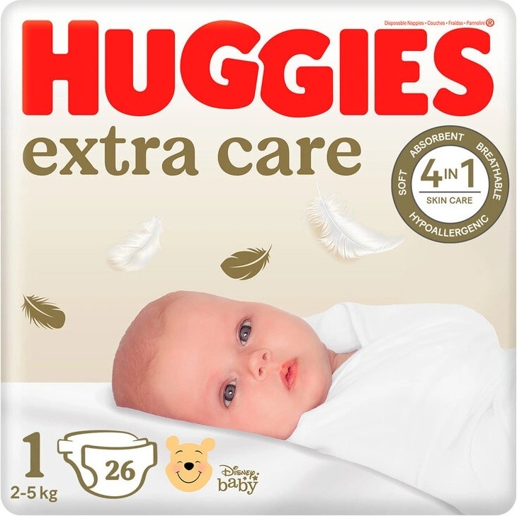 Poznámky k Huggies Elite Soft 1 3-5 kg 26 ks