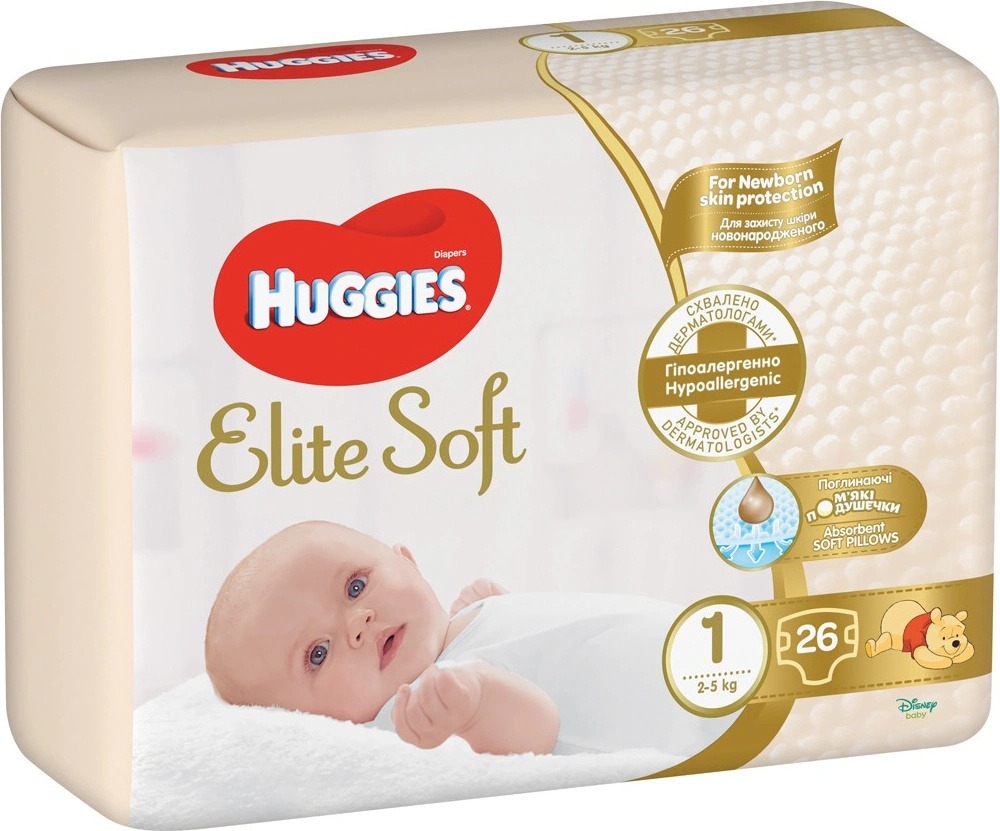 Zkušenosti s Huggies Elite Soft 1 3-5 kg 26 ks