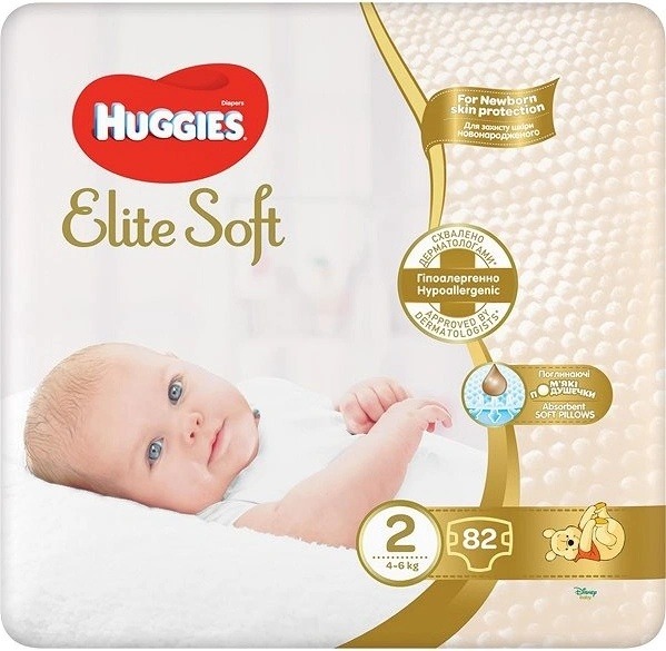 Komentáře k Huggies Elite Soft 2 4-6 kg 82 ks