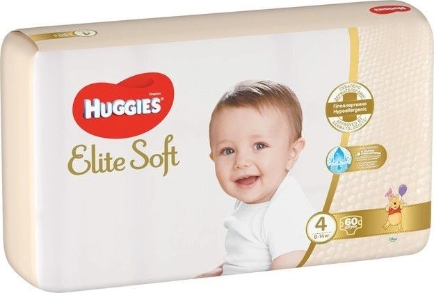 Recenze HUGGIES Elite Soft 4 8-14 kg 60 ks