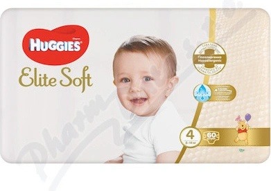 Zkoumání HUGGIES Elite Soft 4 8-14 kg 60 ks