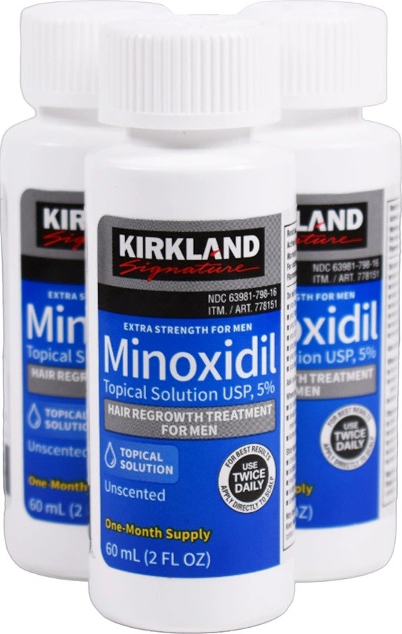  Kirkland Minoxidil 5% 3 měsíční kúra proti vypadávání vlasů 3x 60 ml