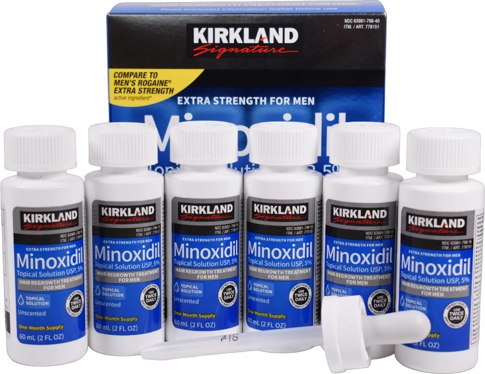  Kirkland Minoxidil 5% 6 měsíční kúra proti vypadávání vlasů 6x 60 ml