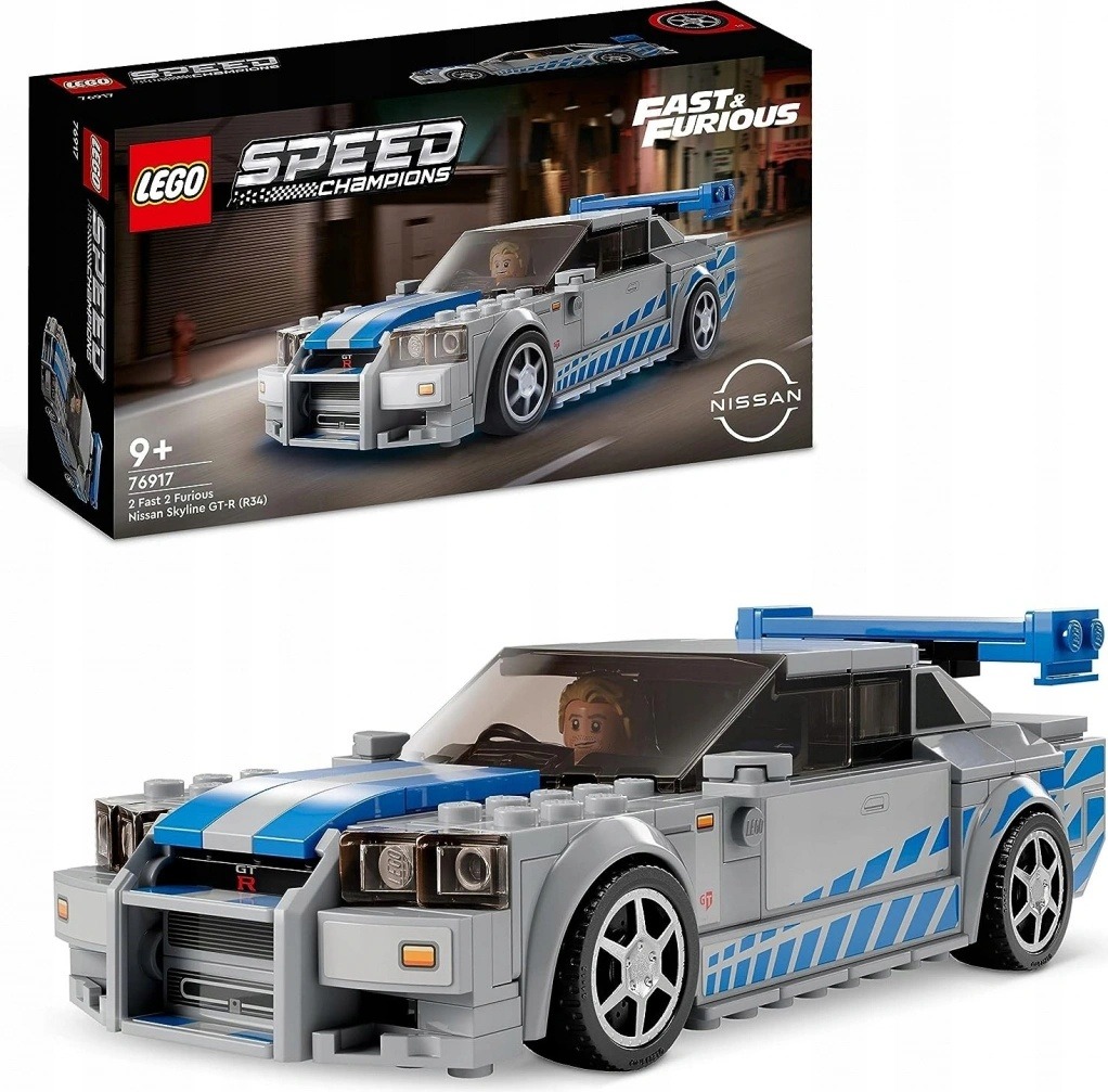 Recenze LEGO® Speed Champions 76917 2 Fast 2 Furious Nissan Skyline GTR (R34)