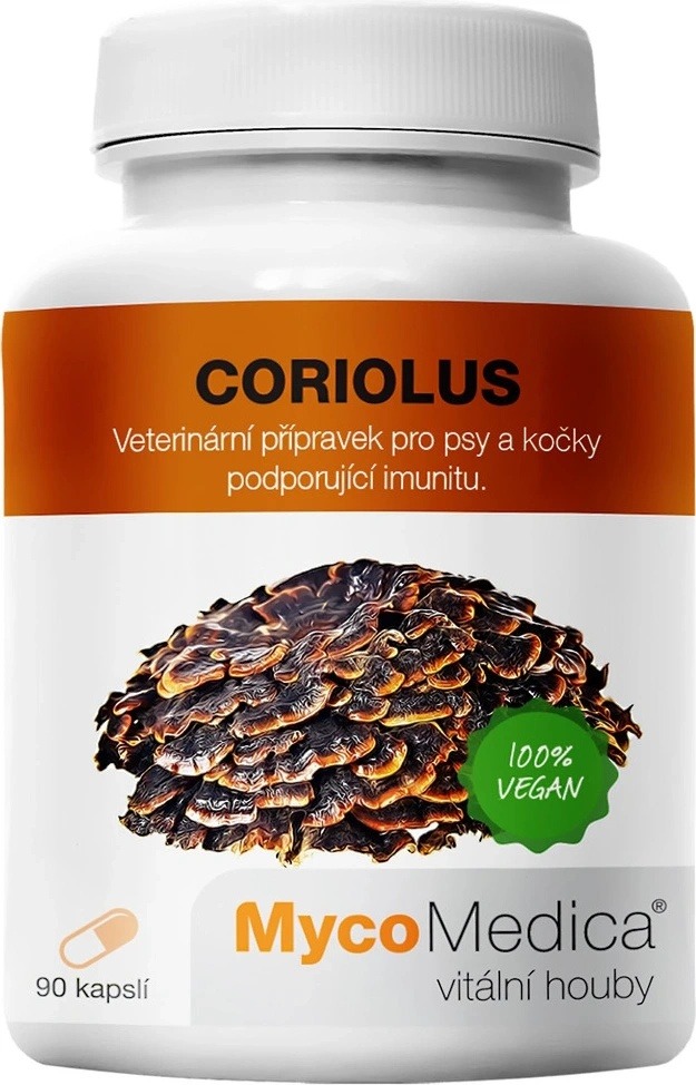 Recenze MycoMedica Coriolus Versicolor Outkovka pestrá 90 kapslí