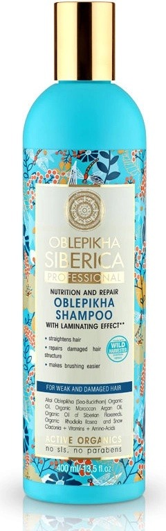 Natura Siberica rakytníkový šampon pro poškozené vlasy 400 ml