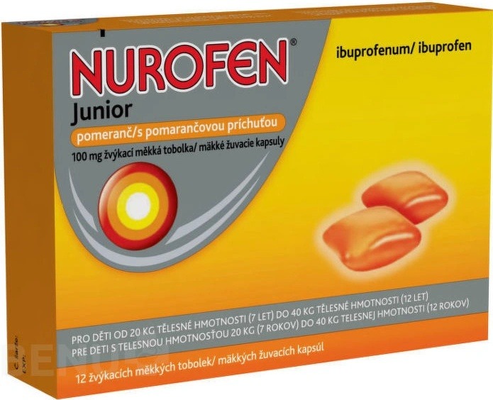 Shrnutí: NUROFEN JUNIOR POMERANČ POR 100MG CPS MDM 12