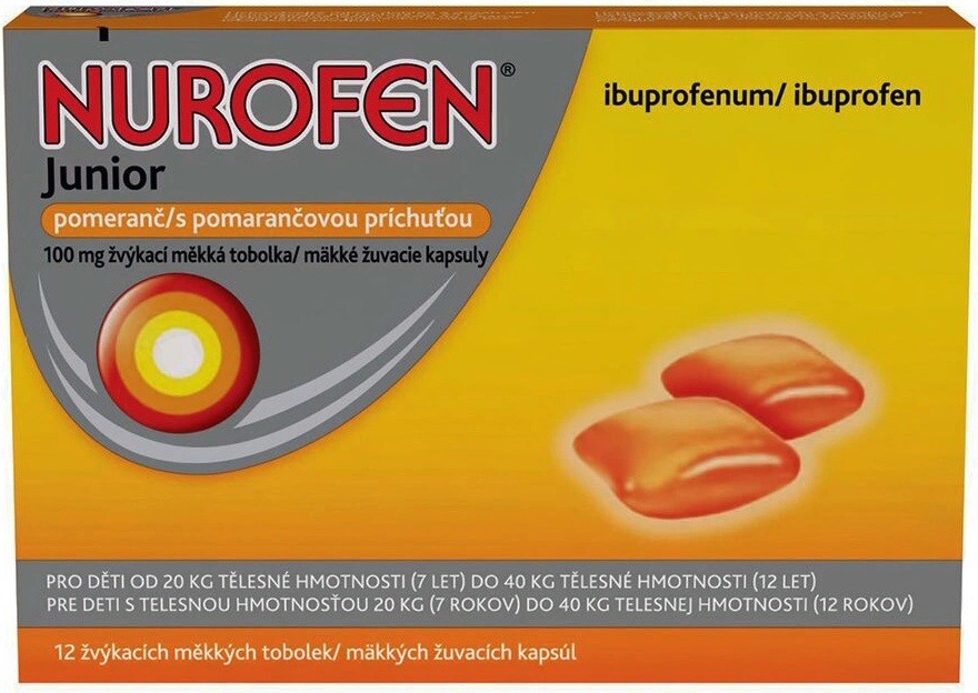 Ostestováno: NUROFEN JUNIOR POMERANČ POR 100MG CPS MDM 12