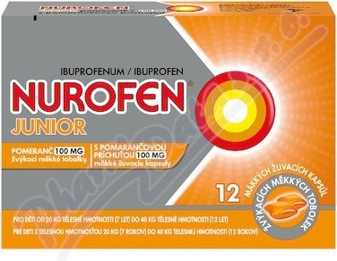 Průzkum NUROFEN JUNIOR POMERANČ POR 100MG CPS MDM 12