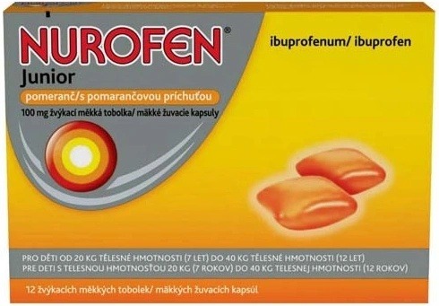 Úvaha o NUROFEN JUNIOR POMERANČ POR 100MG CPS MDM 12