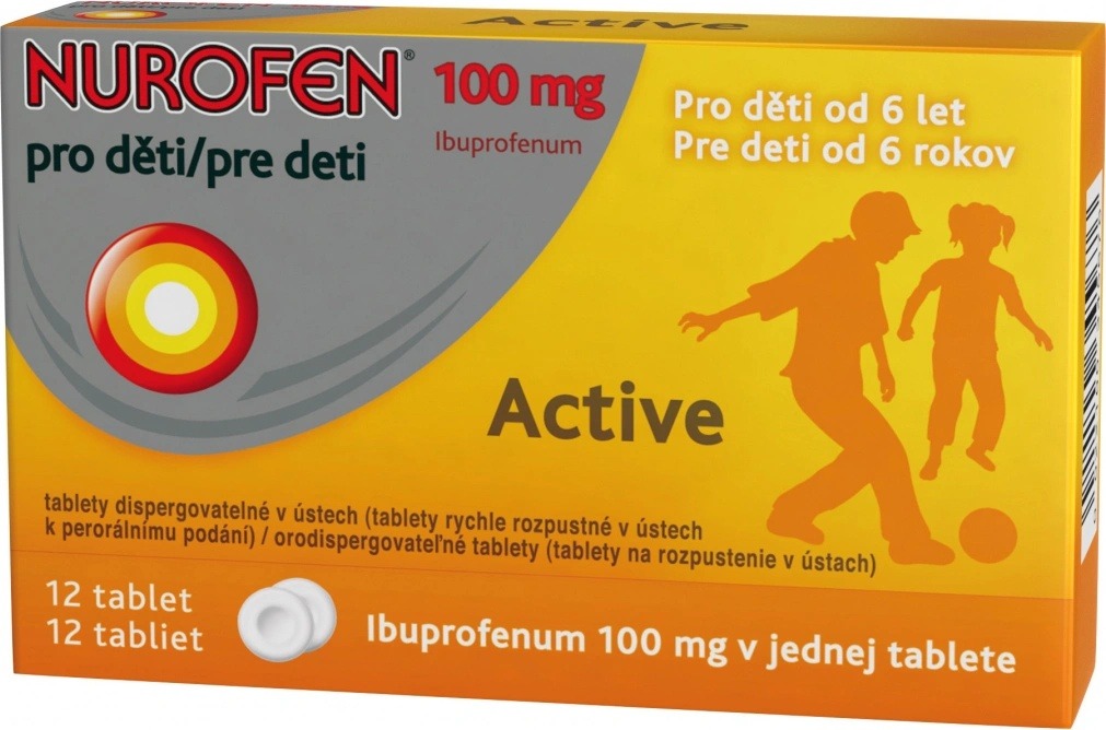 Shrnutí: NUROFEN PRO DĚTI ACTIVE POR 100MG POR TBL DIS 12