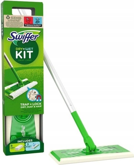 Pohled na Swiffer Kit Mop na podlahu startovací sada