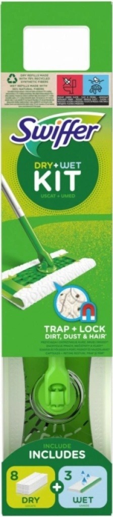 Poznámky k Swiffer Kit Mop na podlahu startovací sada