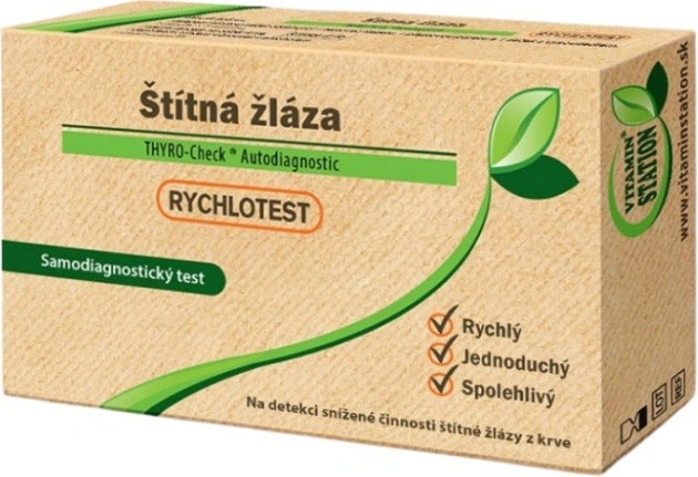 Recenze Vitamin Station Štítná žláza rychlotest samodiagnostický test z krve 1 set