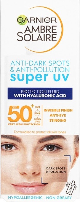 Úvaha o Garnier Ambre Solaire Sensitive Advanced Face SPF50+ krém na obličej s kyselinou hyaluronovou 40 ml