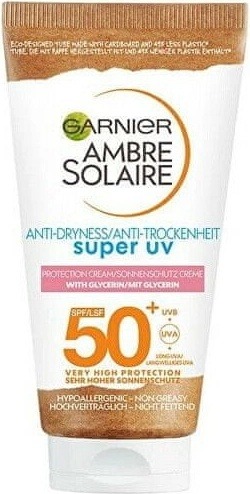 Recenze Garnier Ambre Solaire Super UV Anti-Age Protection Cream opalovací krém na obličej SPF50 50 ml