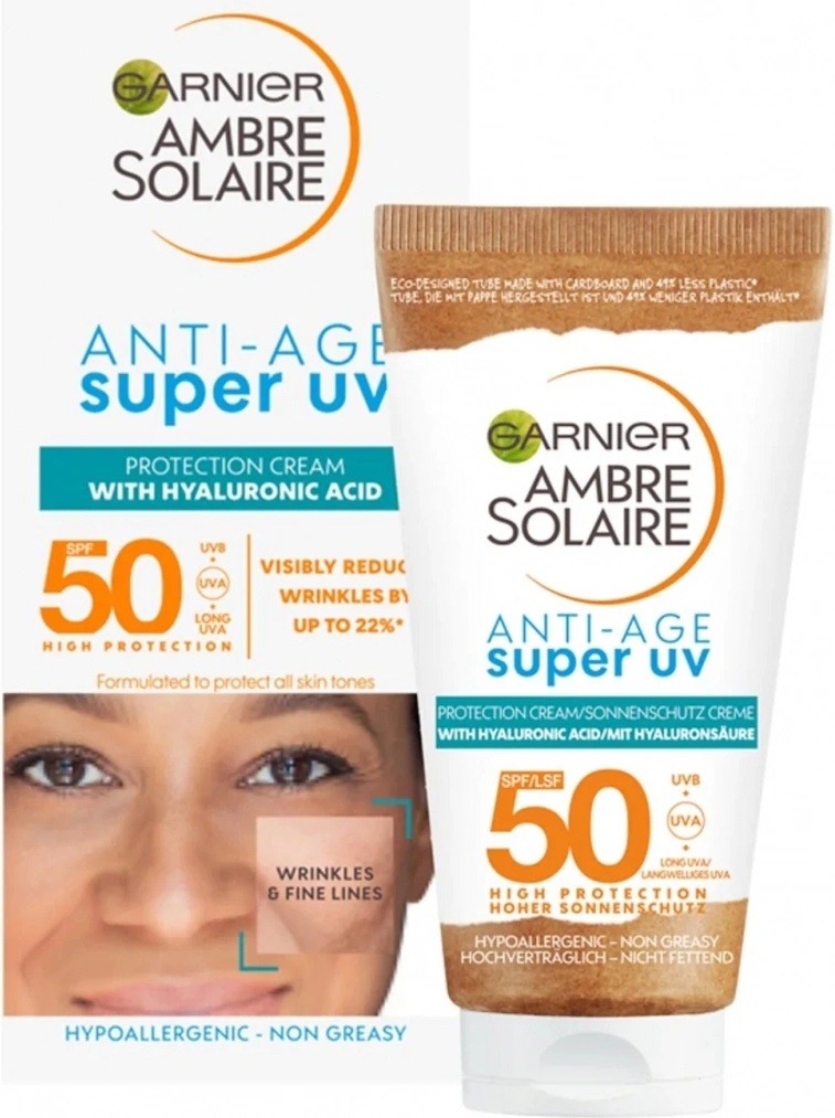 Posouzení: Garnier Ambre Solaire Super UV Anti-Age Protection Cream opalovací krém na obličej SPF50 50 ml