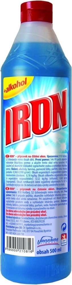 Analýza Iron přípravek na čištění oken 500 ml