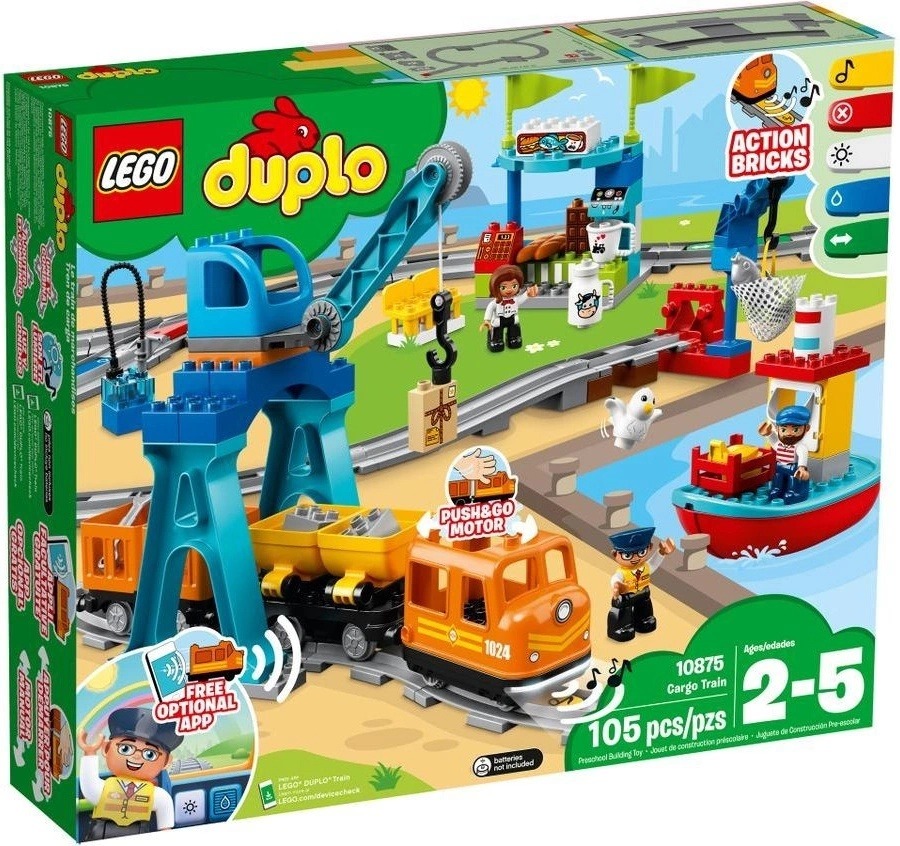 Zkoumání LEGO® DUPLO® 10875 Nákladní vlak