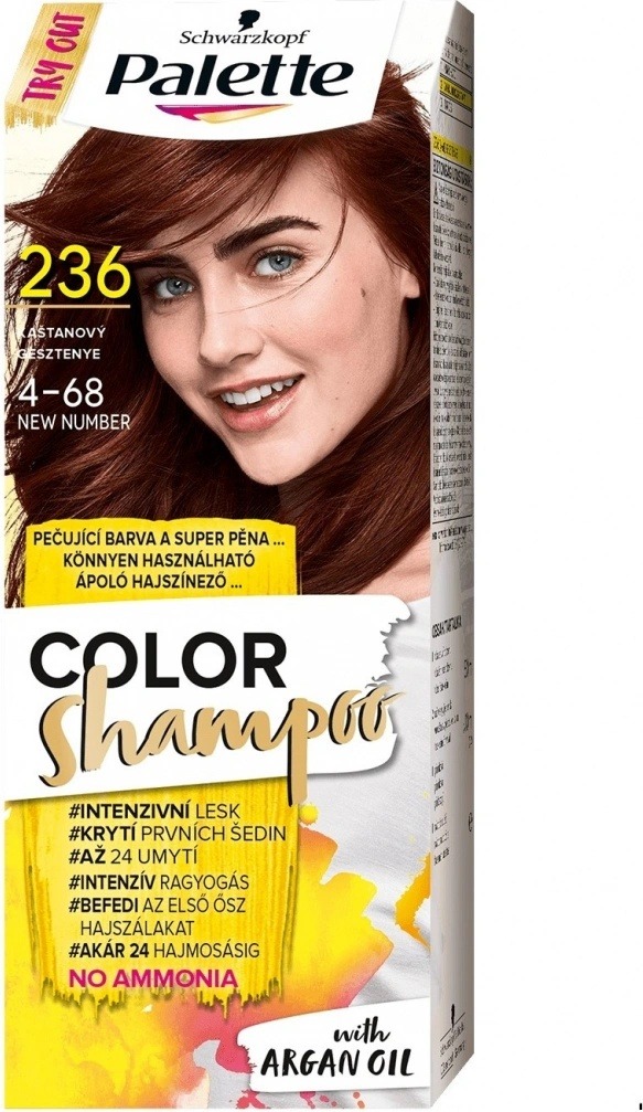 Recenze Pallete Color Shampoo kaštanový 236