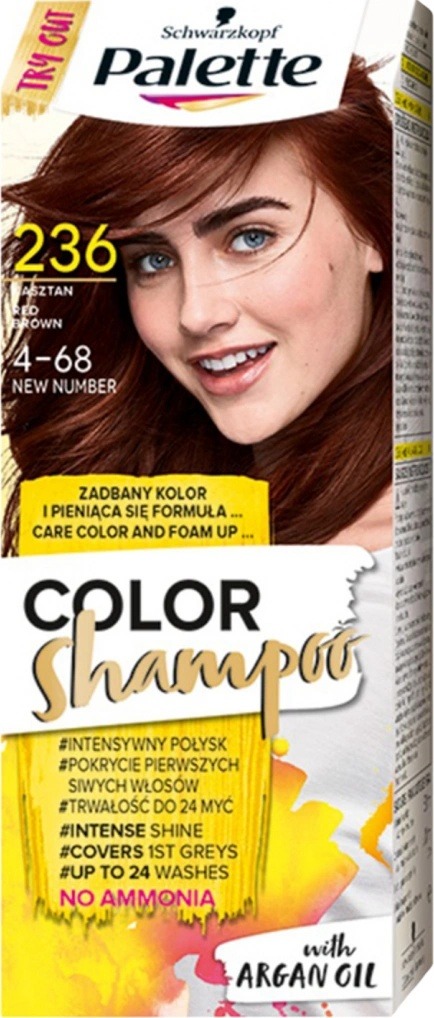 Zkoumání Pallete Color Shampoo kaštanový 236