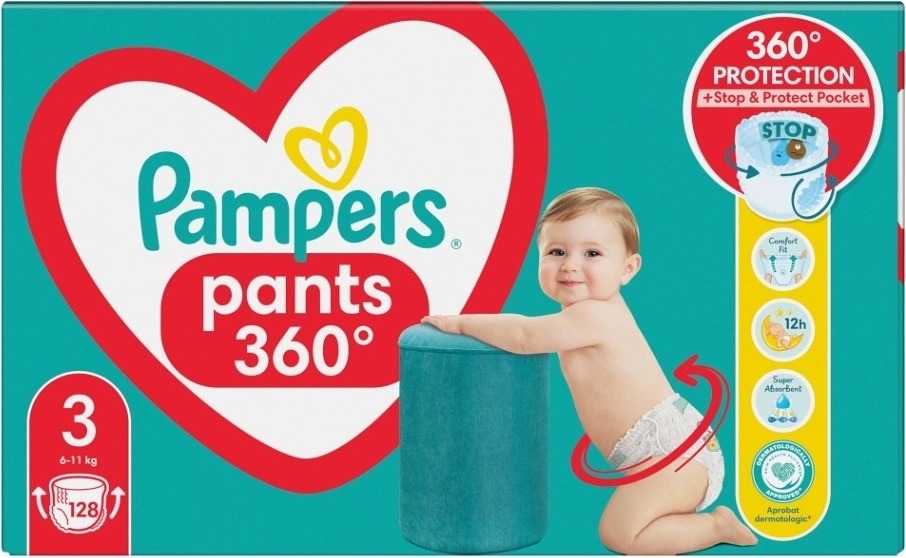 Recenze Pampers Pants 3 128 ks