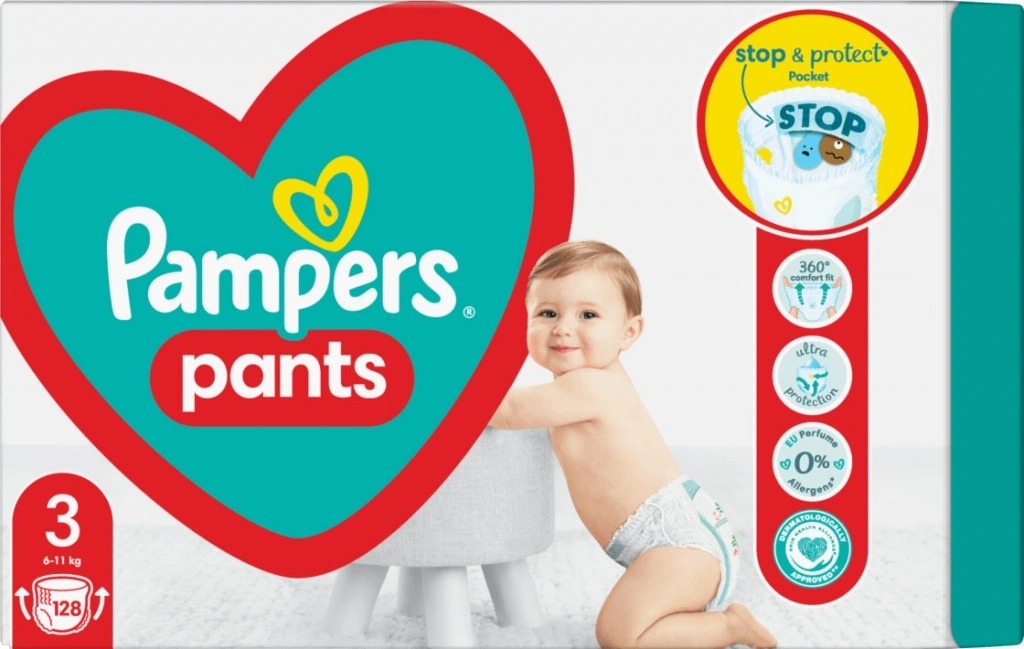 Zkušenost s Pampers Pants 3 128 ks