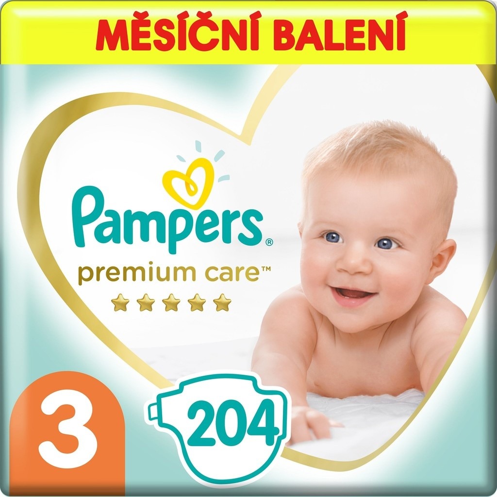 Recenze Pampers Premium Care 3 204 ks