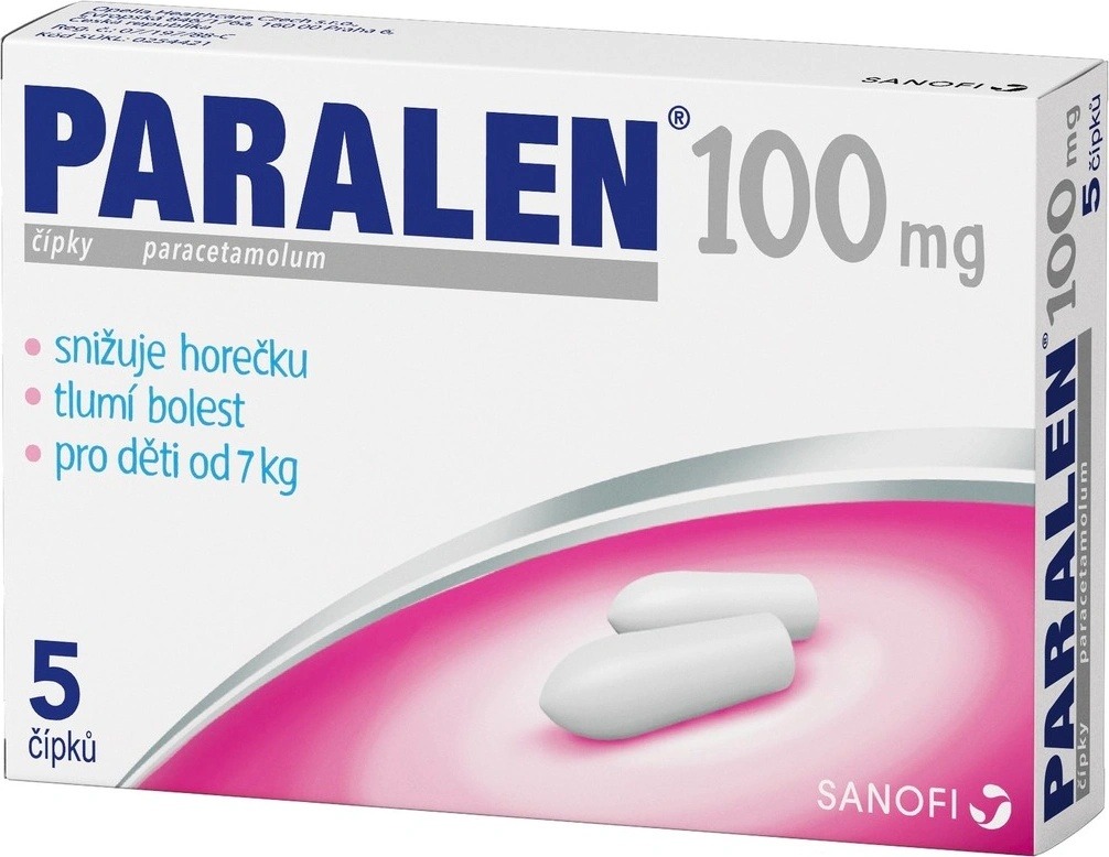  PARALEN RCT 100MG SUP 5