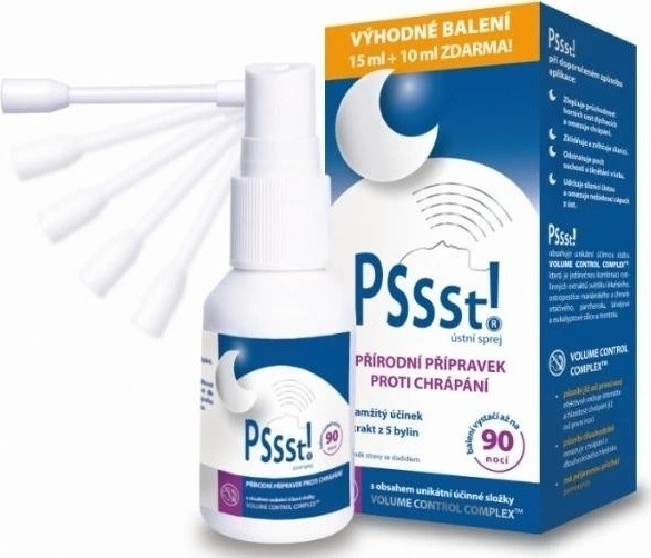 Recenze Pssst!! ústní sprej proti chrápání 25 ml